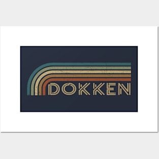 Dokken Retro Stripes Posters and Art